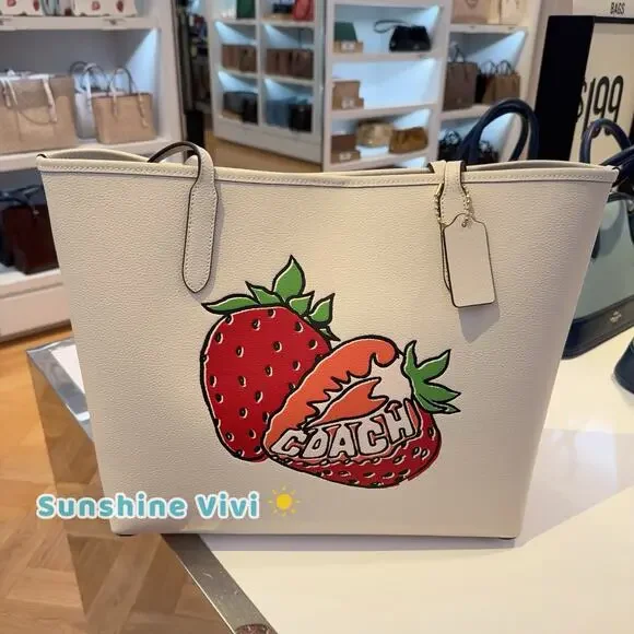 Coach | Bags | Nwt Coach City Tote Bag With Strawberry
